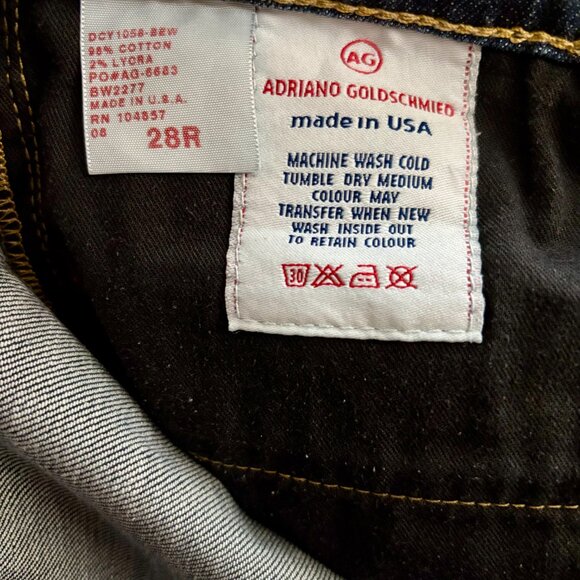 AG Adriano Goldschmied "the Kiss" Denim Jeans - Size 28R - Picture 5 of 7